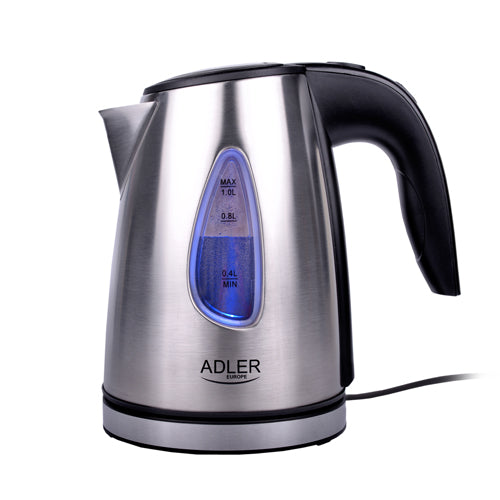 ADLER Electric kettles – AD 1203 1.0-liter metal kettle