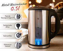 ADLER Electric kettles – AD 1216 1.7-liter metal kettle – image 3