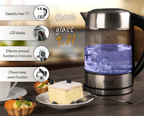 ADLER Electric kettles – AD 1247 1.7-liter glass kettle with temperature control – image 2