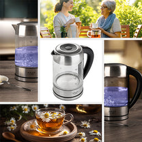 ADLER Electric kettles – AD 1247 1.7-liter glass kettle with temperature control – image 6