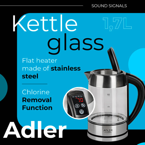 ADLER Electric kettles – AD 1247 1.7-liter glass kettle with temperature control – image 11