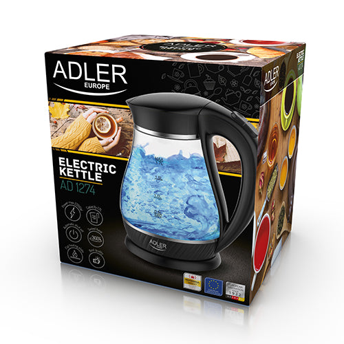 ADLER Electric kettles – AD 1274 black 1.7-liter Glass Kettle – image 4