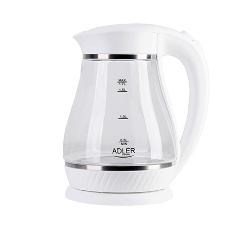 ADLER Electric kettles – AD 1274 white 1.7-liter glass kettle – image 11
