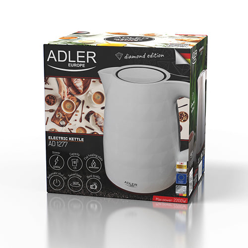 ADLER Electric kettles – AD 1277 white 1.7-liter plastic kettle – image 2