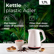 ADLER Electric kettles – AD 1277 white 1.7-liter plastic kettle – image 5