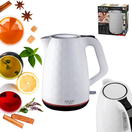 ADLER Electric kettles – AD 1277 white 1.7-liter plastic kettle – image 13