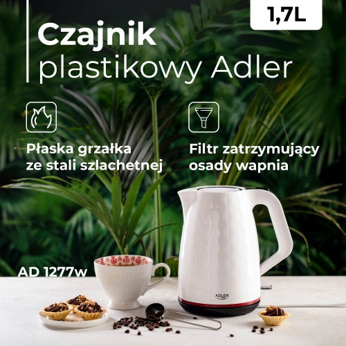 ADLER Electric kettles – AD 1277 white 1.7-liter plastic kettle – image 16