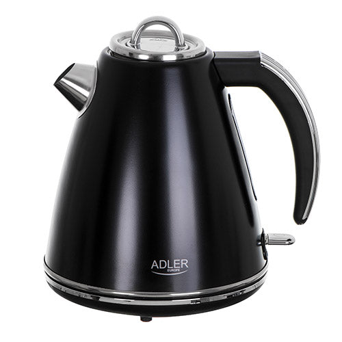 ADLER Electric kettles – AD 1343 black 1.5-liter Strix metal kettle