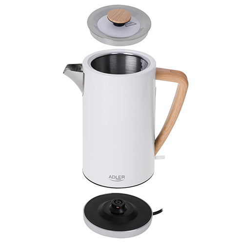 ADLER Electric kettles – AD 1347 white Strix 1.7-liter metal kettle – image 5