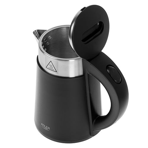 Electric kettles – AD 1372 black 0.6-liter metal kettle - Carlat