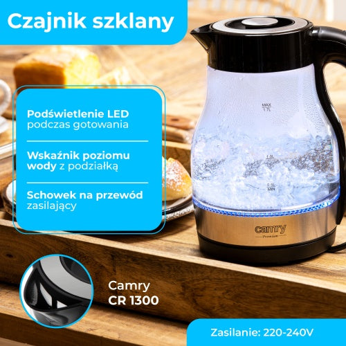 Electric kettles – CR 1300 1.7-liter Glass Kettle - Carlat