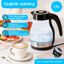 Electric kettles – CR 1300 1.7-liter Glass Kettle - Carlat