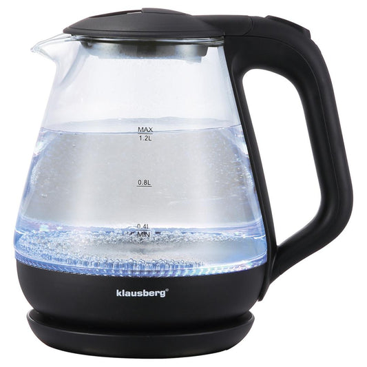 Electric kettles – Electric Kettle, Glass, 1.2 L, LED, Klausberg KB-9003 - Carlat