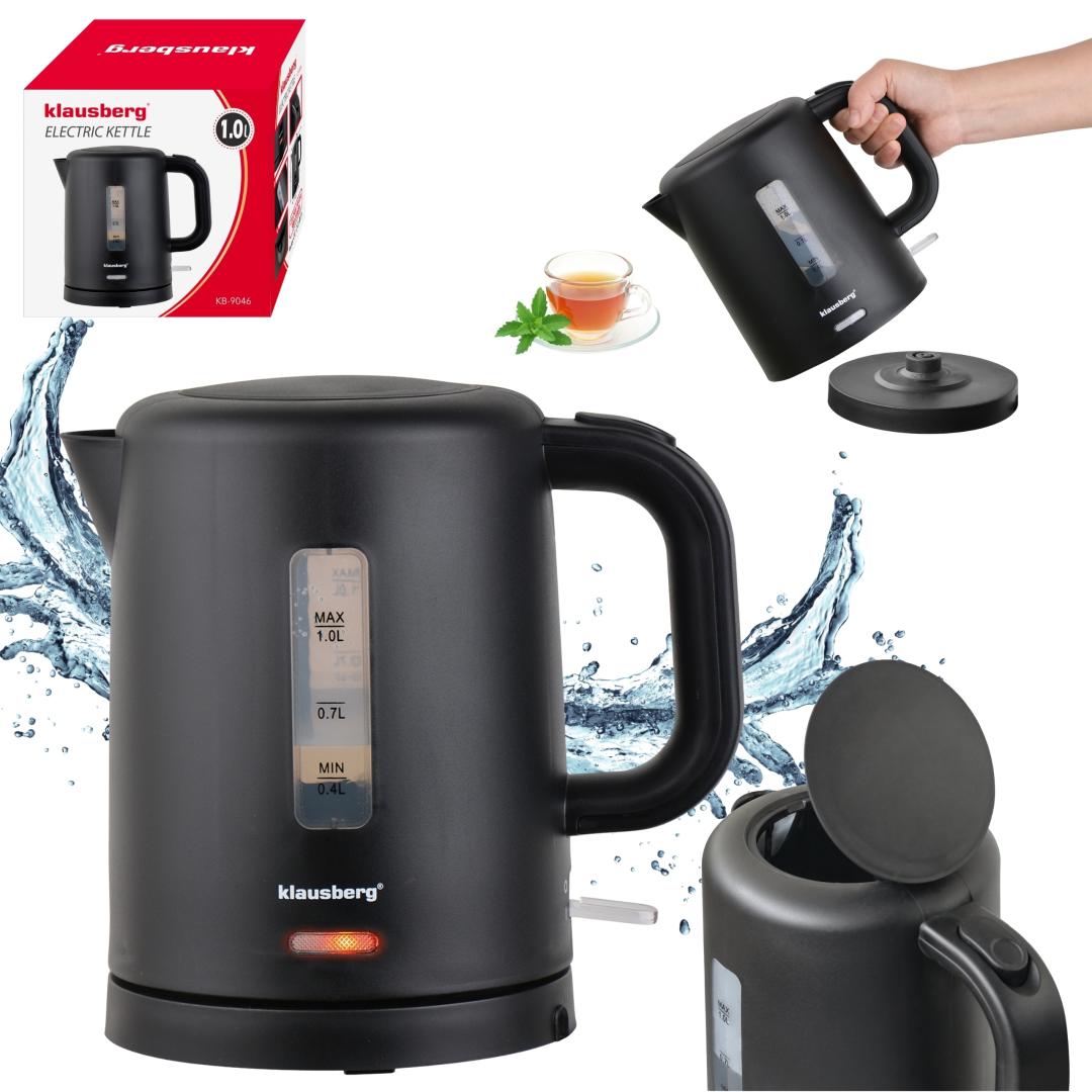 Electric kettles – Electric Travel Kettle, Black, 1.0 L, Klausberg, KB-9046 - Carlat
