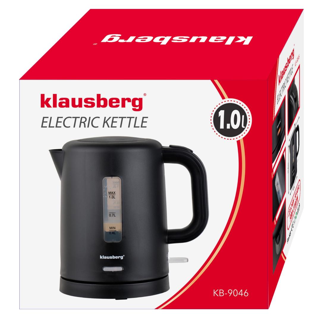 Electric kettles – Electric Travel Kettle, Black, 1.0 L, Klausberg, KB-9046 - Carlat