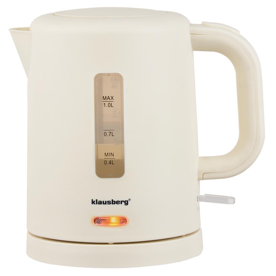 Electric kettles – Electric Travel Kettle, Cream, 1.0 L, Klausberg, KB-9047 - Carlat