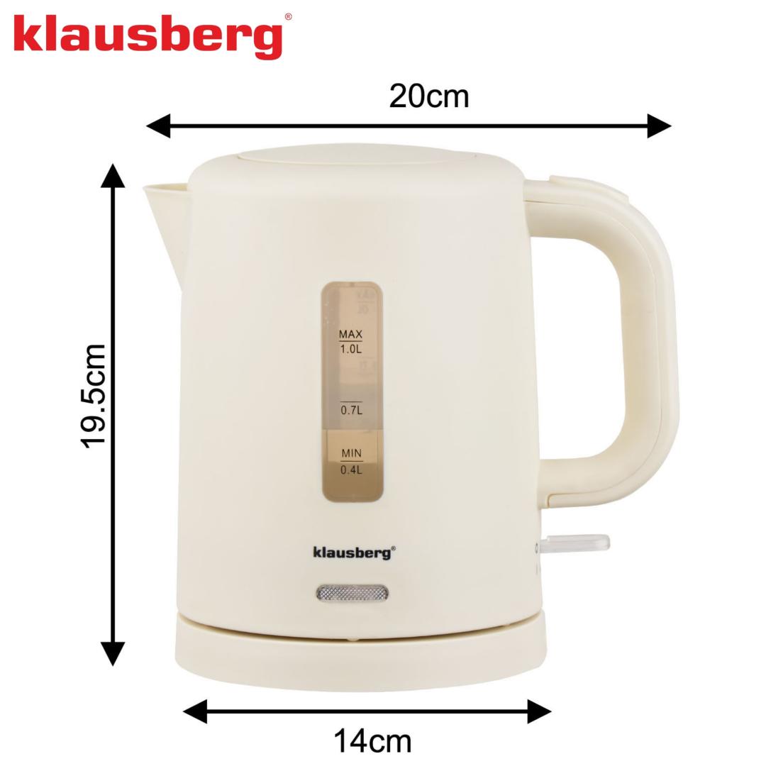Electric kettles – Electric Travel Kettle, Cream, 1.0 L, Klausberg, KB-9047 - Carlat