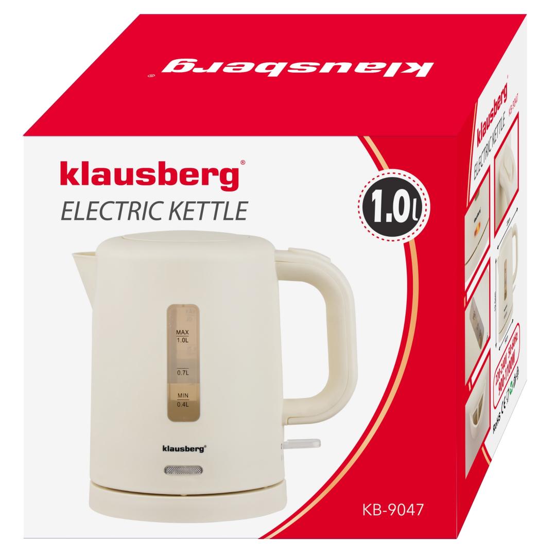Electric kettles – Electric Travel Kettle, Cream, 1.0 L, Klausberg, KB-9047 - Carlat