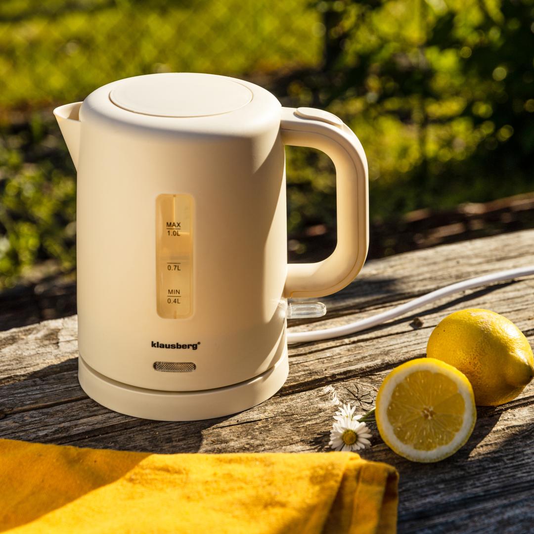 Electric kettles – Electric Travel Kettle, Cream, 1.0 L, Klausberg, KB-9047 - Carlat