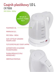 MESKO Electric kettles – MS 1276 1.0-liter Plastic Kettle – image 6