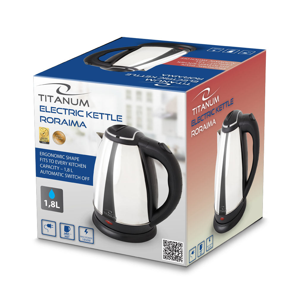 Electric kettles – TKK102S Titanum Roraima Electric Kettle, 1.8 L, Silver - Carlat