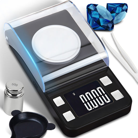 Electronic Jewelry Scale, 0.001–20 g, LCD, Portable, Pocket-Sized + Batteries - Carlat
