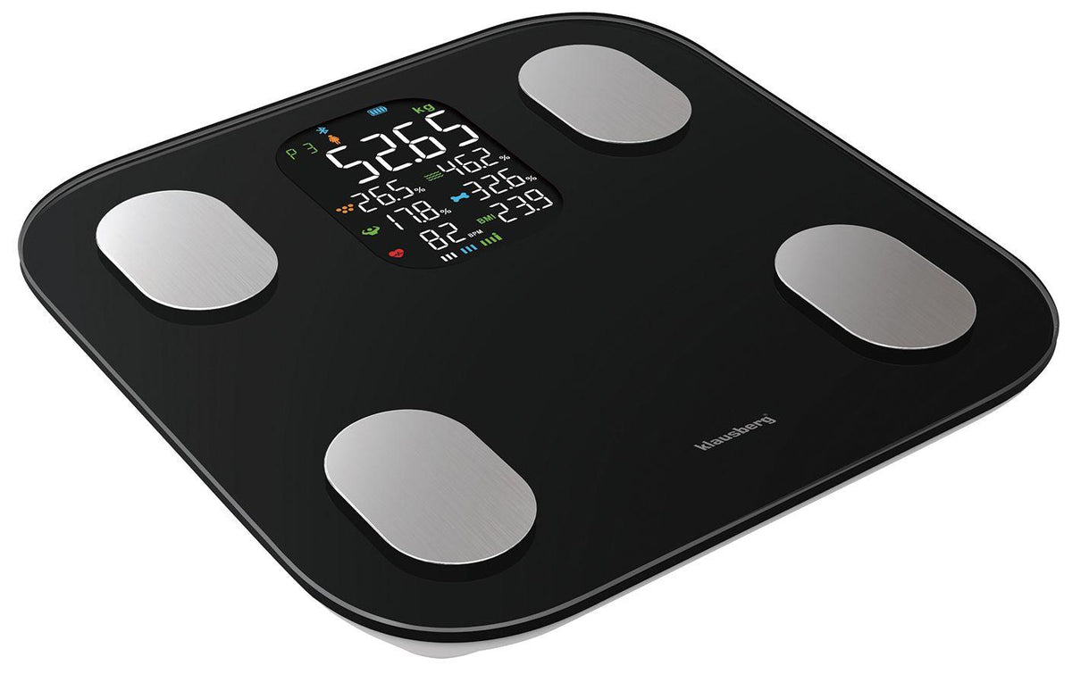Electronic bathroom scale with body composition analyzer, black, Klausberg, KB-7854 - Carlat
