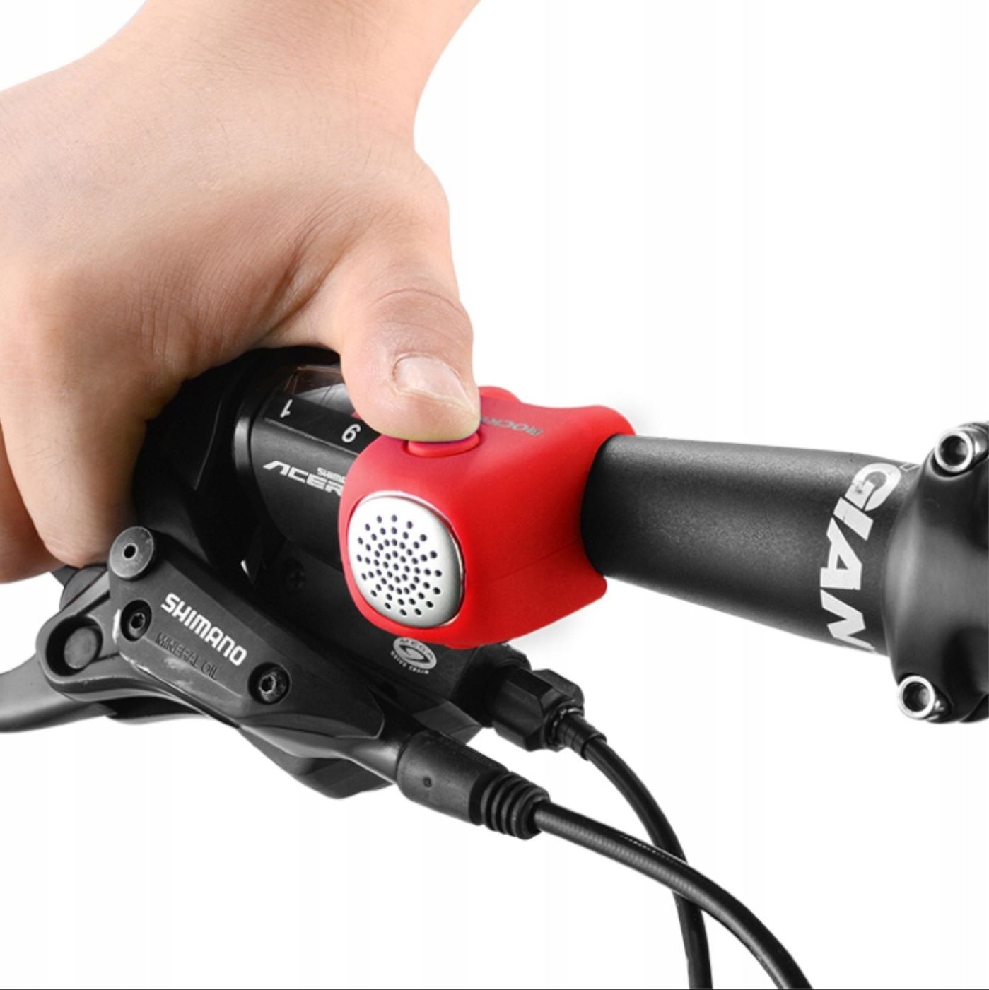 Electronic bicycle bell in a silicone housing - red - Carlat