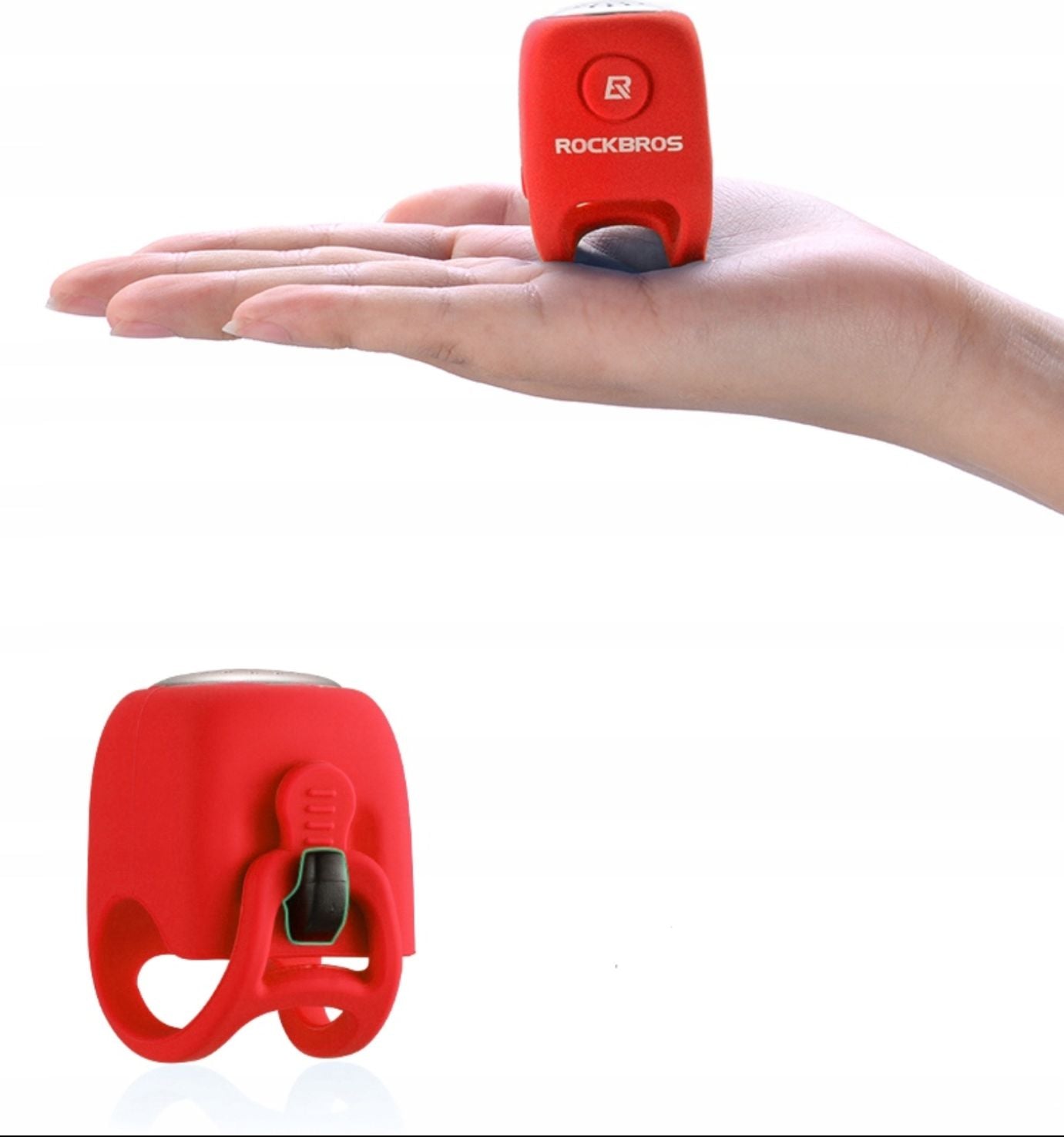 Electronic bicycle bell in a silicone housing - red - Carlat