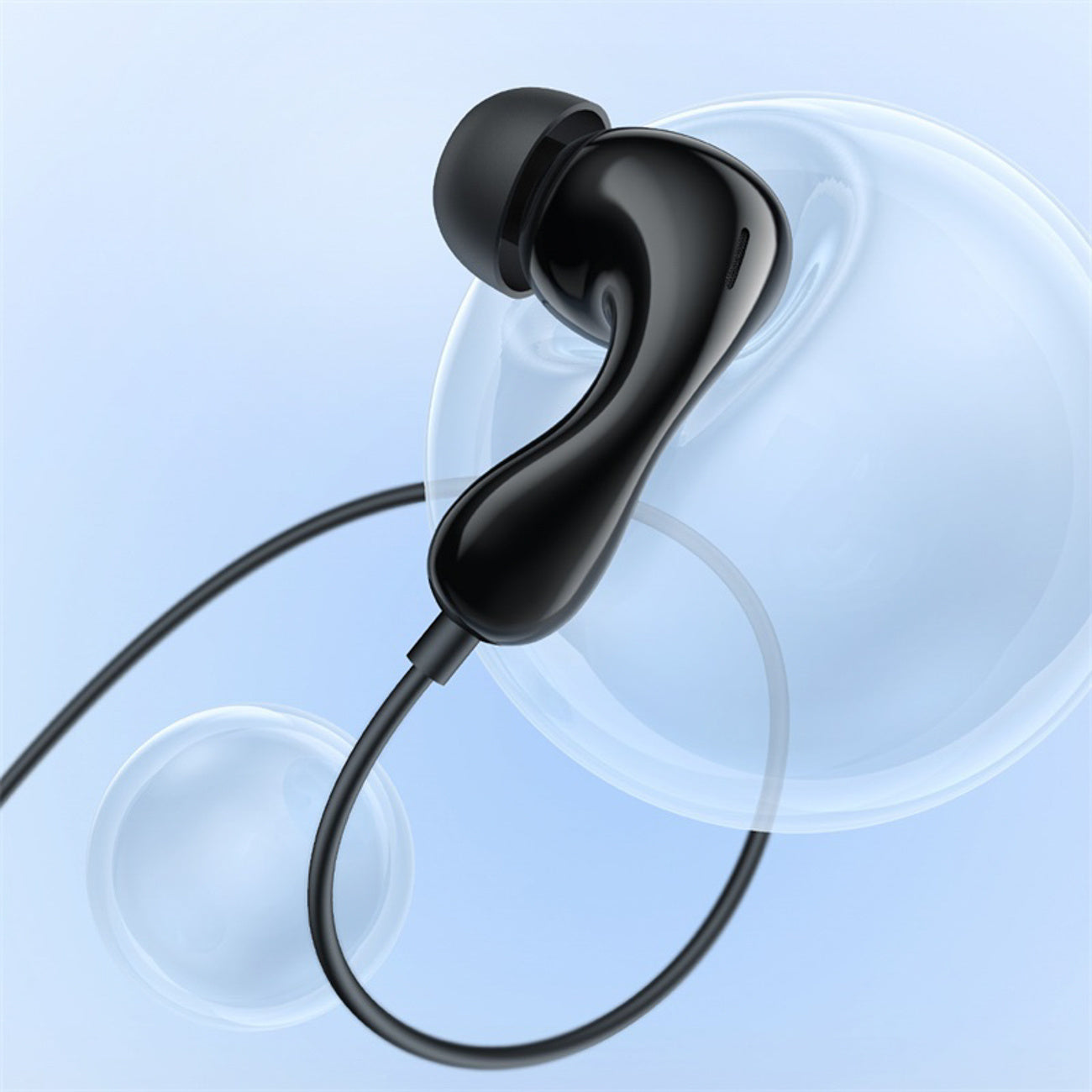 Encok CZ20 USB-C wired in-ear headphones - black - Carlat