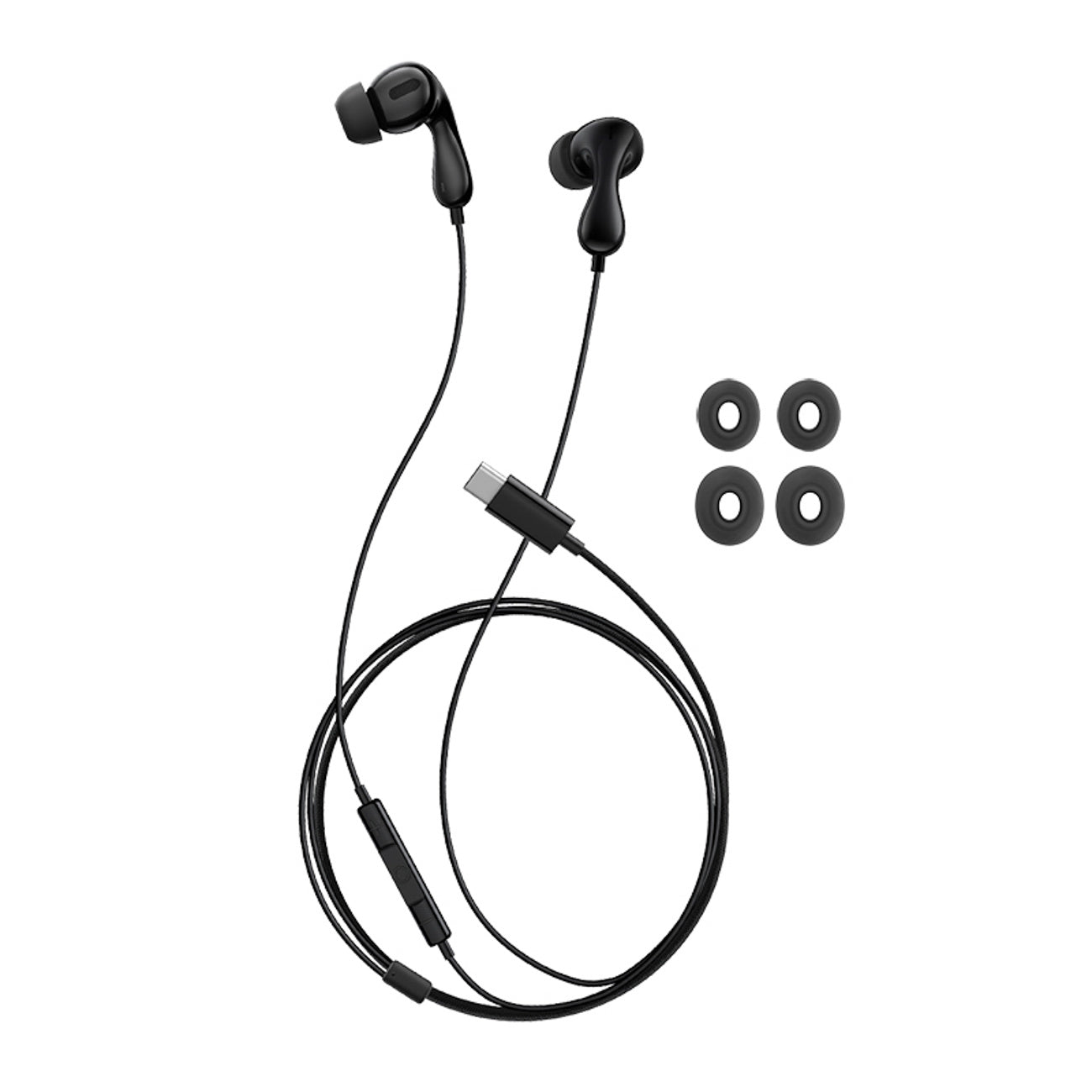 Encok CZ20 USB-C wired in-ear headphones - black - Carlat