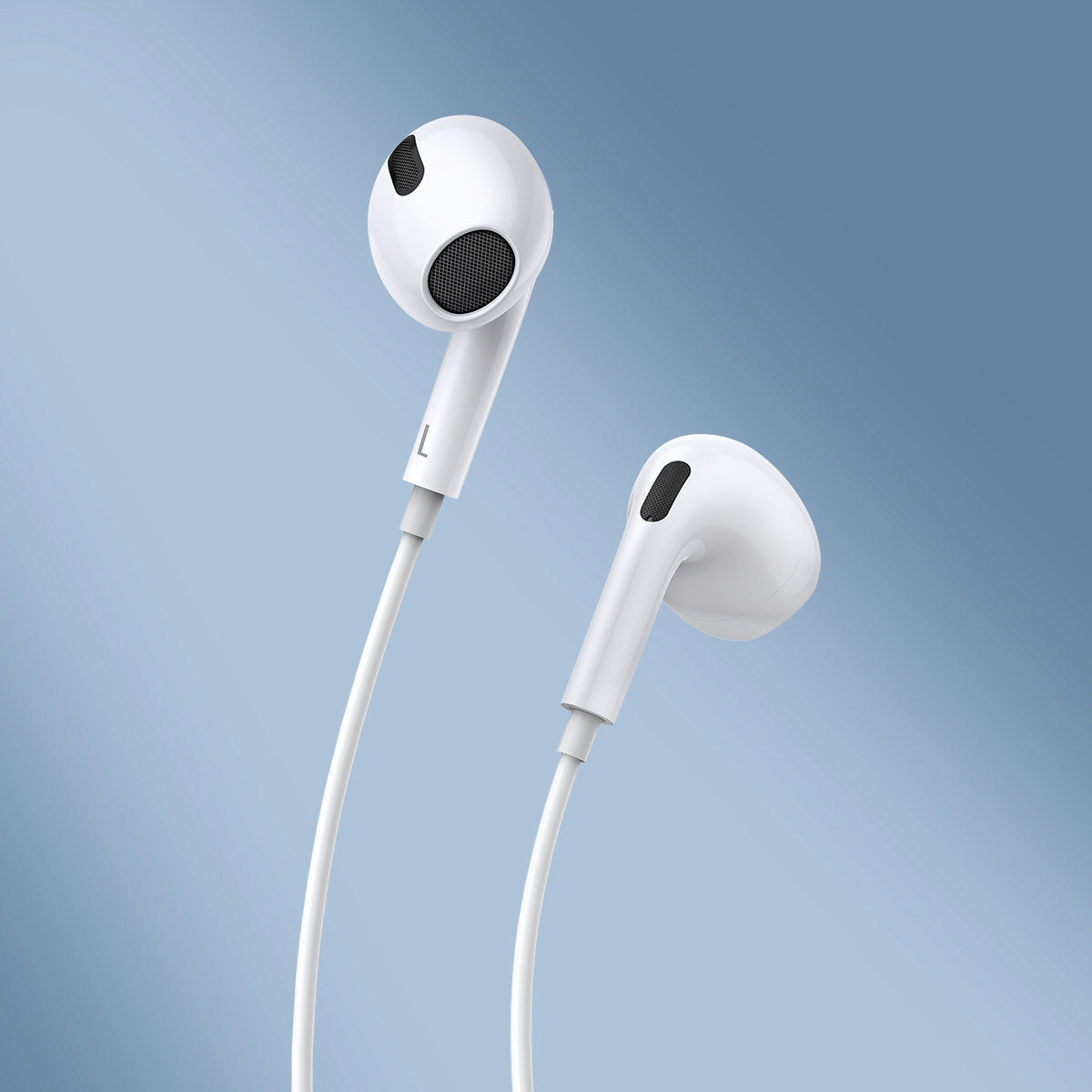 Encok H17 wired headphones, 3.5mm minijack, white - Carlat