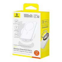 EnerFill FM11 10000mAh 22.5W MagSafe wireless powerbank with 30cm USB-C cable - white - Carlat