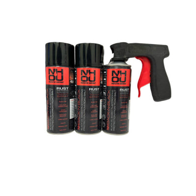NHOU® Black Rust Prevention Spray Set – 3 × 400ml + Spray Handle
