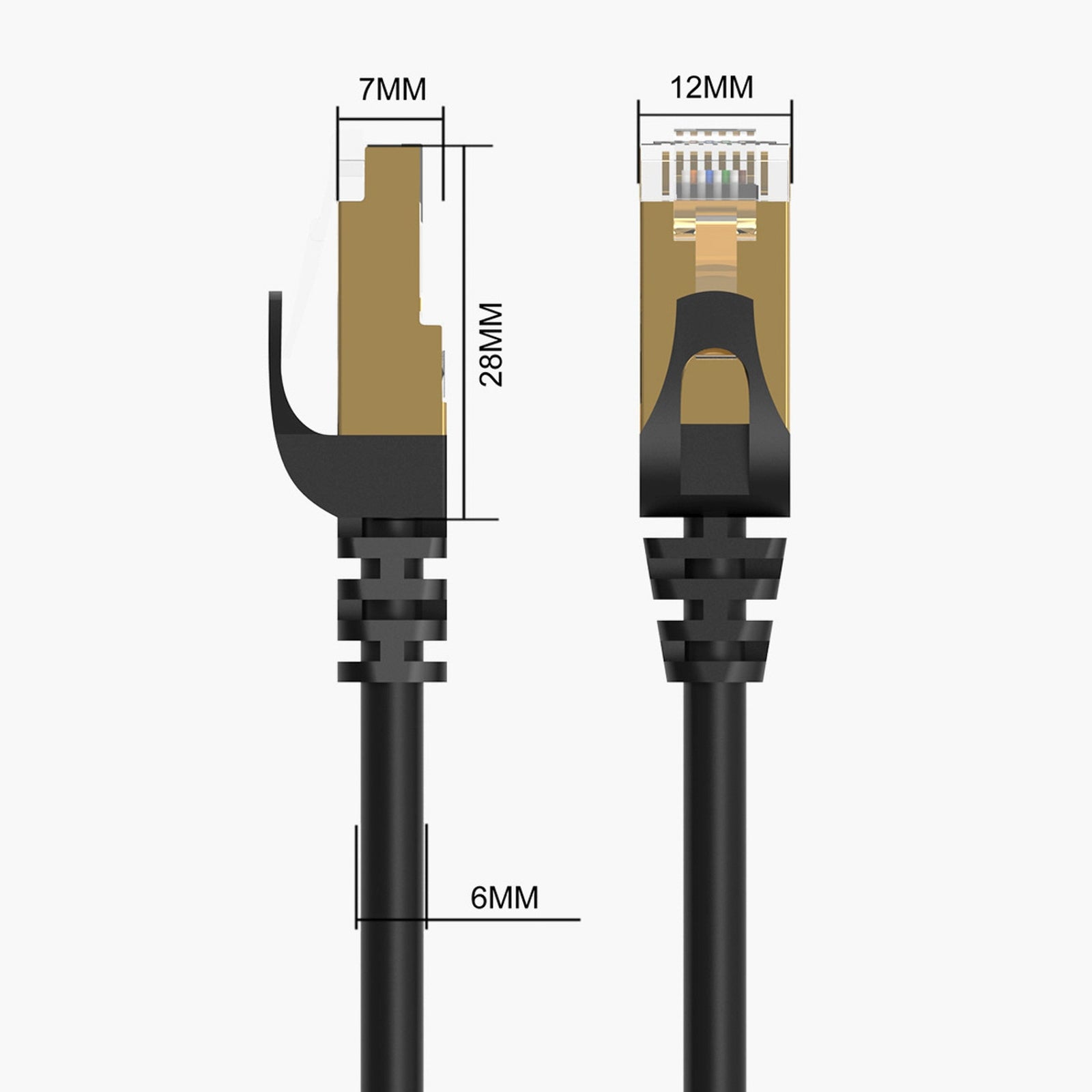 Ethernet Cables – Round LAN CAT7 10Gbps RJ45 internet cable - Carlat