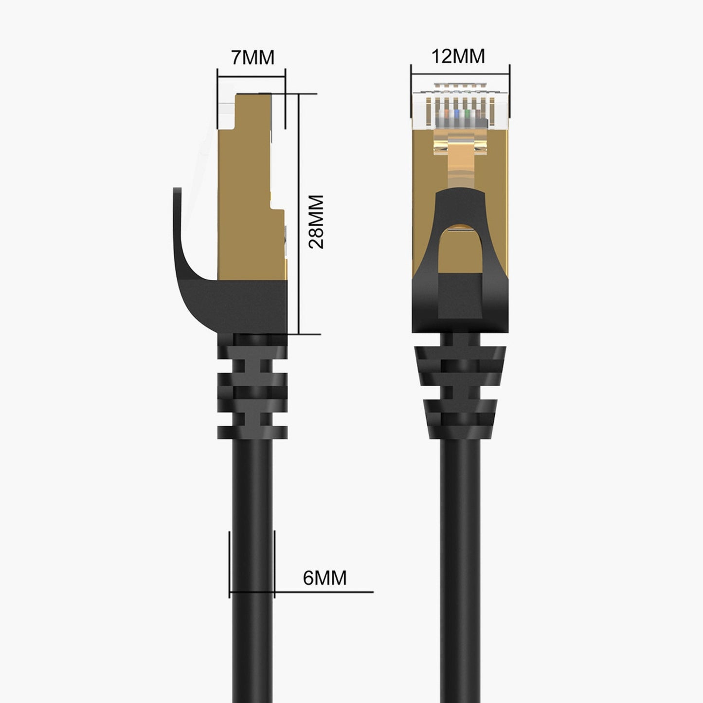 Ethernet Cables – Round LAN CAT7 10Gbps RJ45 internet cable - Carlat