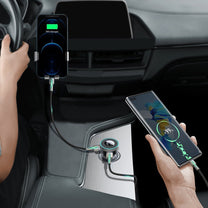 FM transmitter MP3 car charger LED 2x USB Bluetooth black - Carlat