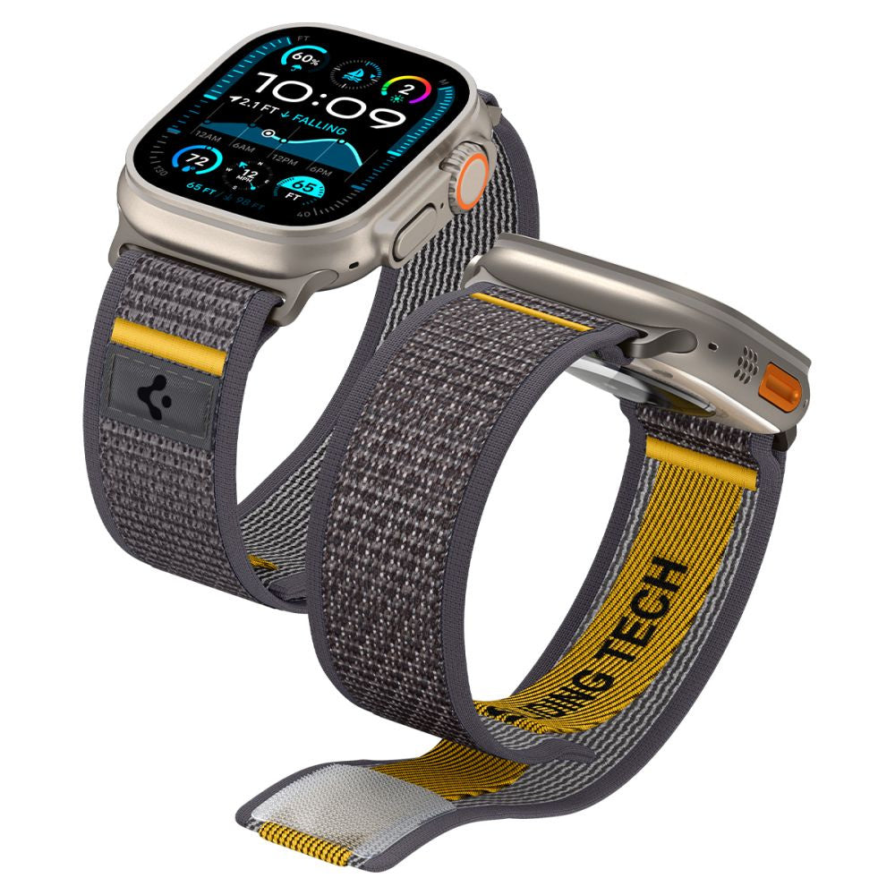 Fabric strap for Apple Watch 44 / 45 / 46 / 49 mm Athlex Air - gray - Carlat