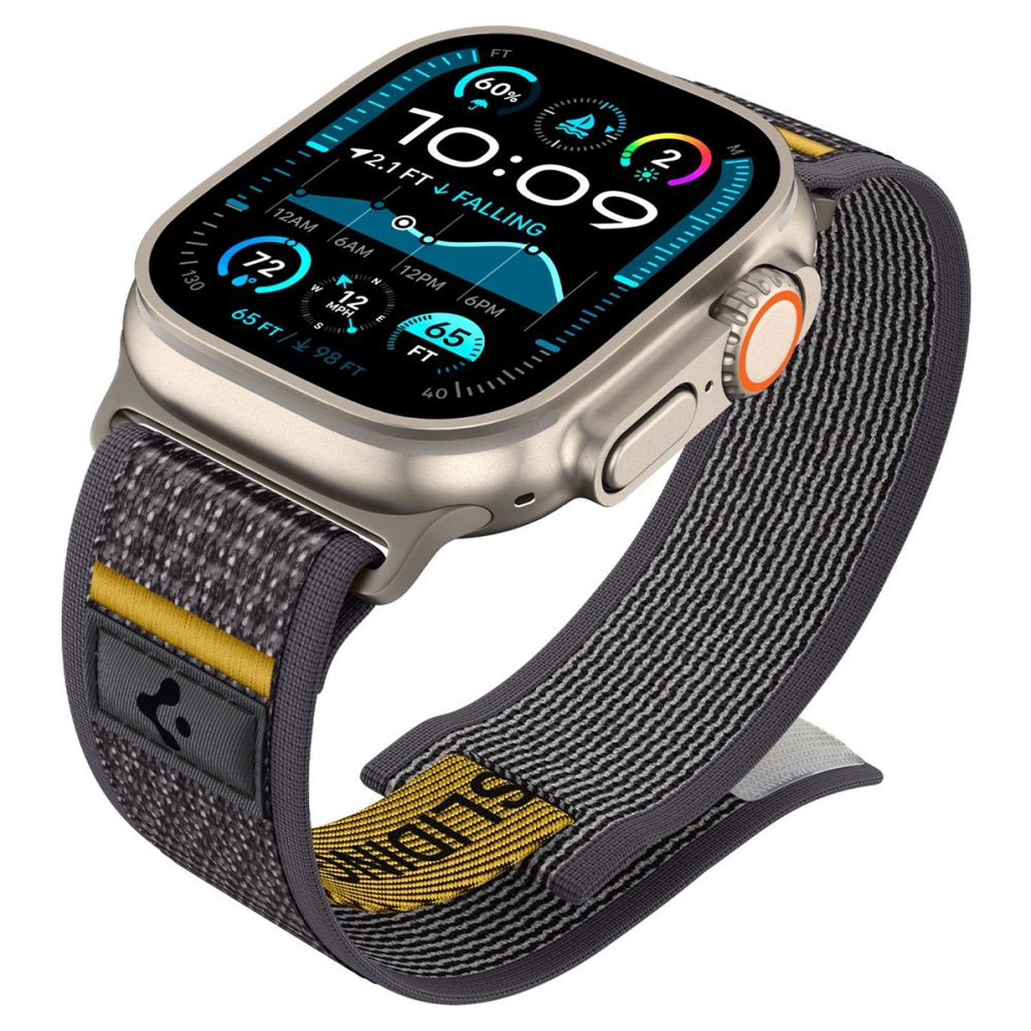 Fabric strap for Apple Watch 44 / 45 / 46 / 49 mm Athlex Air - gray - Carlat