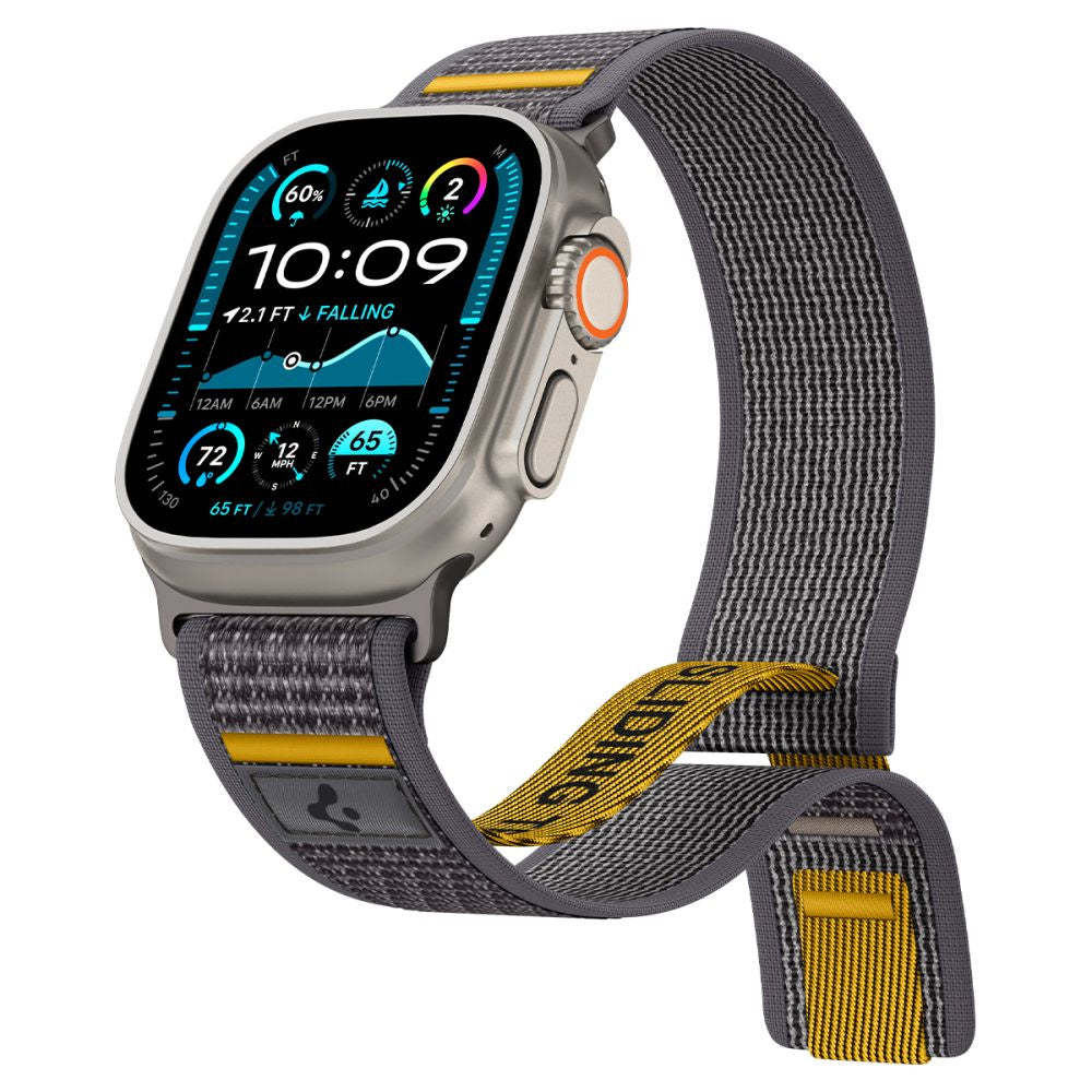 Fabric strap for Apple Watch 44 / 45 / 46 / 49 mm Athlex Air - gray - Carlat