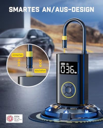 Fanttik X9 Pro Portable Electronic Air Pump, 1 Minute Fast Inflating Electric Compressor, 10.3 Bar/150 PSI Air Compressor with LED Light, for Bicycles, Cars, Motorcycles and Balls - Carlat