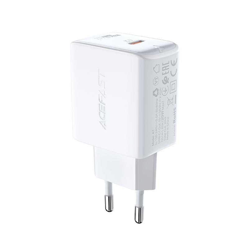Fast USB-C 20W Power Delivery charger, white - Carlat