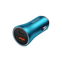 Fast car charger Golden Container Max USB USB-C 60W QC blue - Carlat