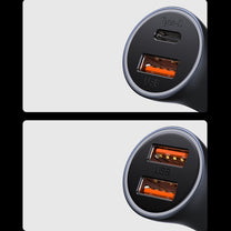 Fast car charger Golden Container Max USB USB-C 60W QC blue - Carlat
