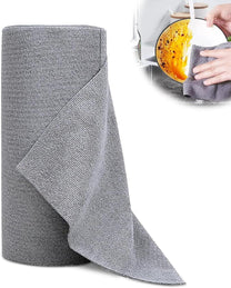 Feirdhoo Microfibre Cleaning Cloth Roll, Pack of 50 Tear-Off Cleaning Cloths, Reusable Lint-Free Cloths, Tea Towels, 30 x 30 cm Cleaning Cloths for Car, Household and Kitchen Cleaning - Carlat
