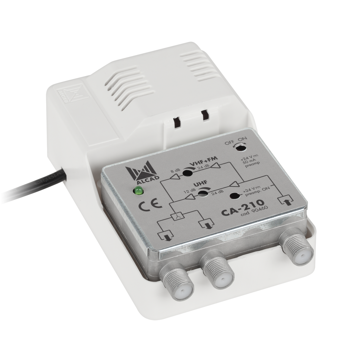 ALCAD Filters, amplifiers, separators, crossovers – CA-210 ALCAD 24V Broadband Antenna Amplifier