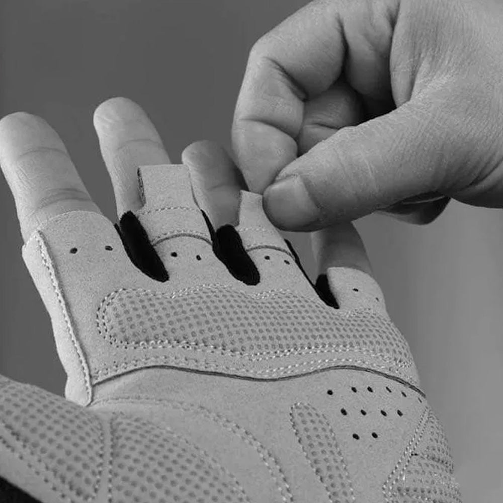 Fingerless cycling gloves, quick release, size XL, gray - Carlat