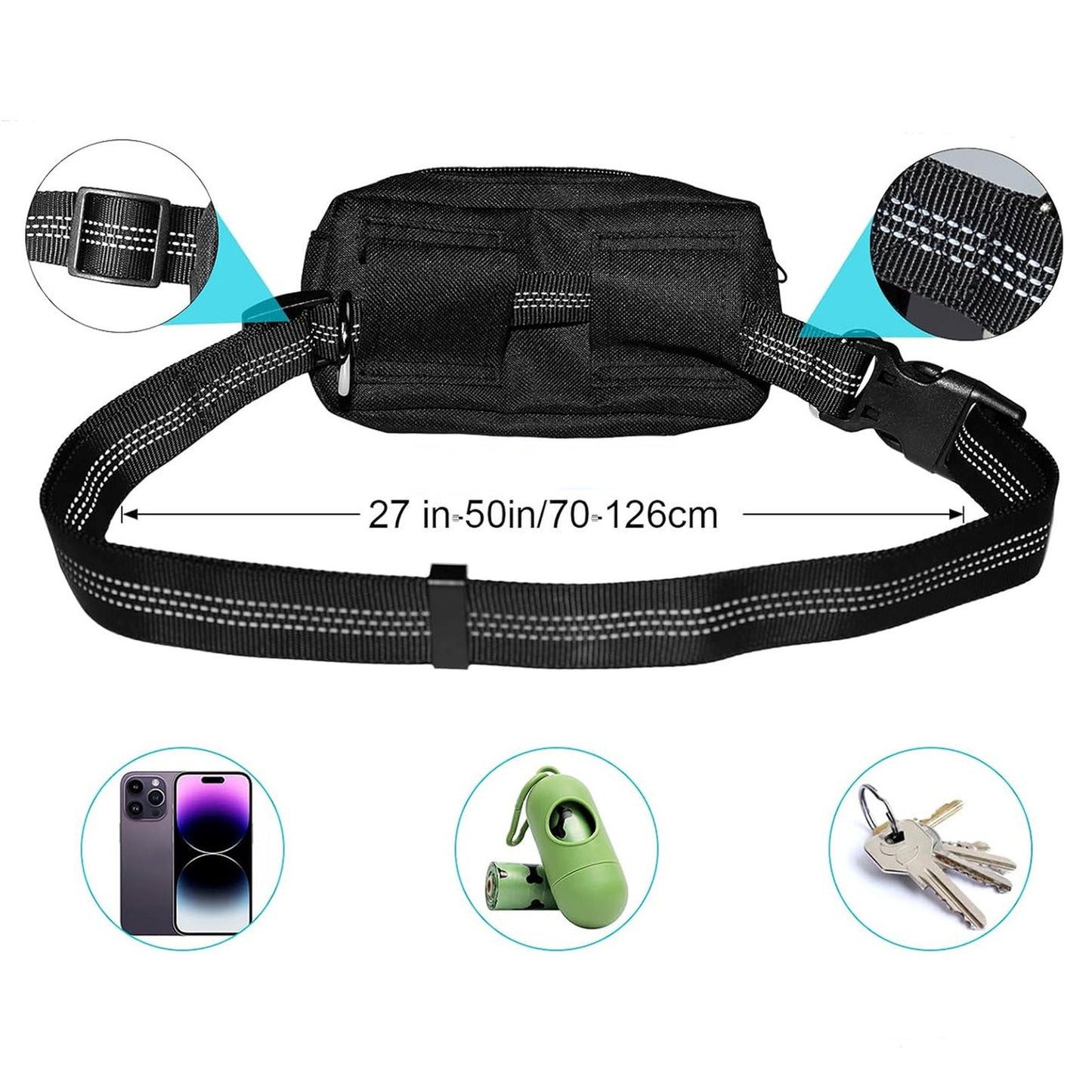 Fitness exercise – Waist belt for running with a dog - Carlat