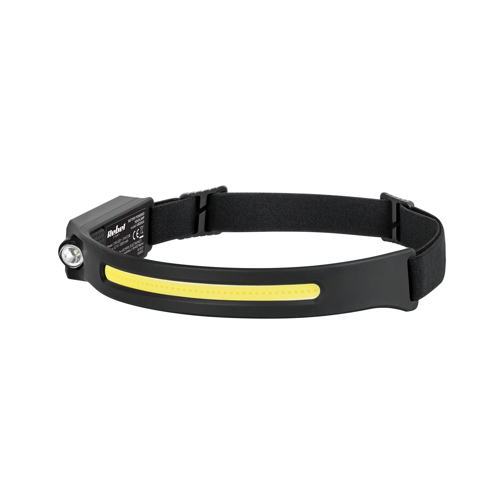 Rebel Flashlights, hand – Rechargeable headlamp (5W COB+ 3W Led) - headband