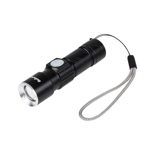 Flashlights, hand lamps – 3W Rebel aluminum flashlight (ZOOM, USB plug) - Carlat